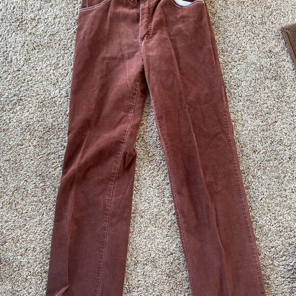 Unique Brown Corduroy Pants y2k unique rare male stage hand - Picture 2 of 10